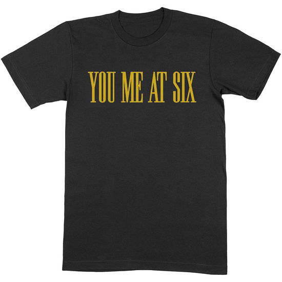 You Me At Six Unisex T-Shirt: Yellow Text - You Me At Six - Merchandise -  - 5056368650918 - 