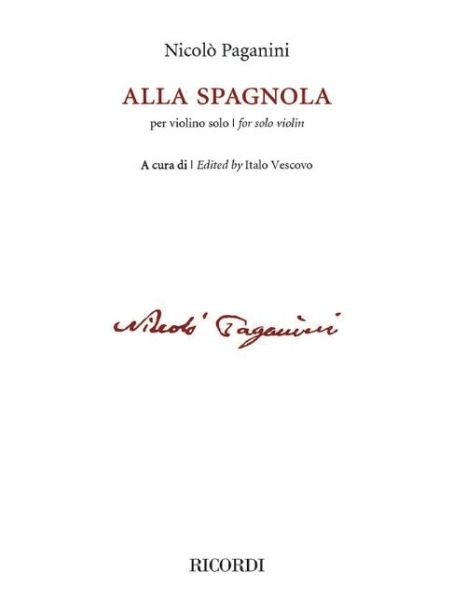 Cover for Nicolo Paganini · Alla spagnola (Book) (2020)