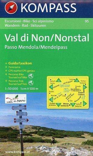 Cover for Mair-Dumont / Kompass · Val di Non - Nonstal : Passo Mendola - Mendelpass, Kompass Wandern Rad Skitouren 95 (Book) [2nd edition] (2010)