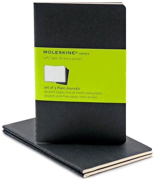 Moleskine · Moleskine Plain Cahier - Black Cover (3 Set) - Moleskine Cahier (Book pack) [Imitation] (2004)