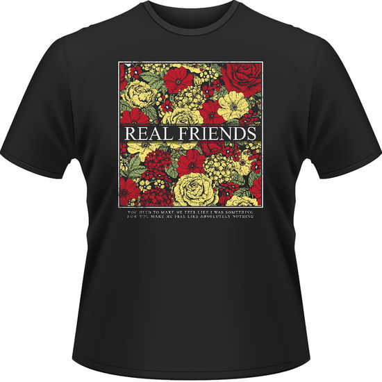 Cover for Real Friends · Black Floral (T-shirt) [size L] (2014)