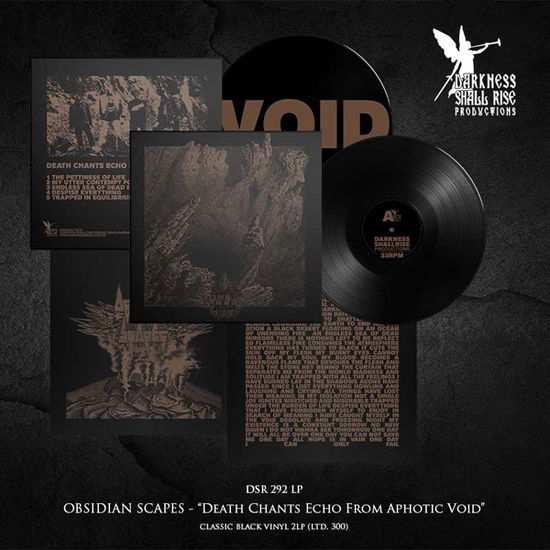 Cover for Obsidian Scapes · Death Chants Echo from Aphotic Void (Black Vinyl) (LP) (2025)