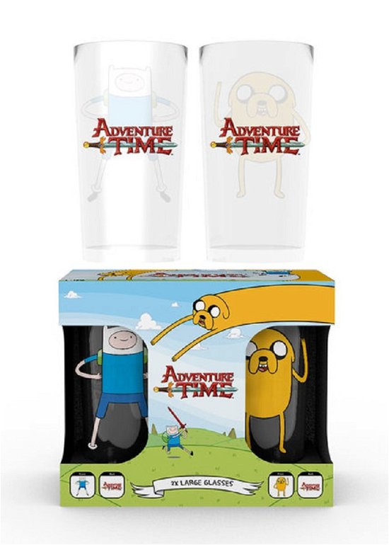 Adventure Time - Fin And Jake Large (Set 2 Bicchieri) - Adventure Time - Merchandise -  - 5028486347919 - 