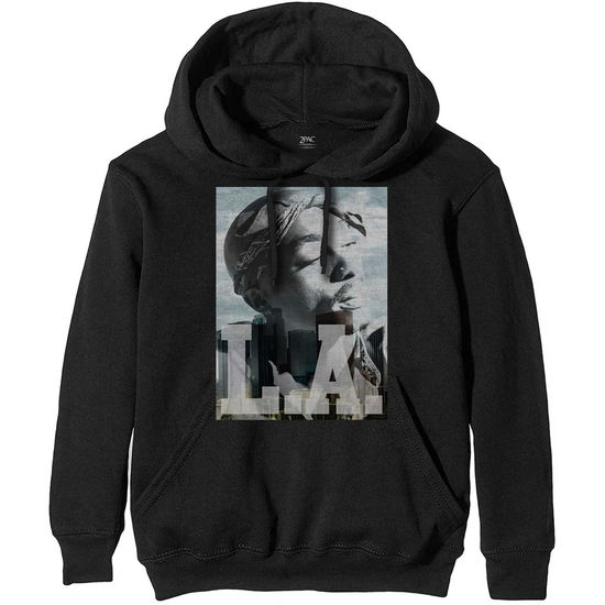 Tupac Unisex Pullover Hoodie: LA Skyline - Tupac - Merchandise - Rockoff - 5056170665919 - December 6, 2018