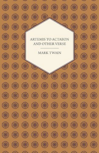 Cover for Edith Wharton · Artemis to Actaeon and Other Verse (Taschenbuch) (2008)