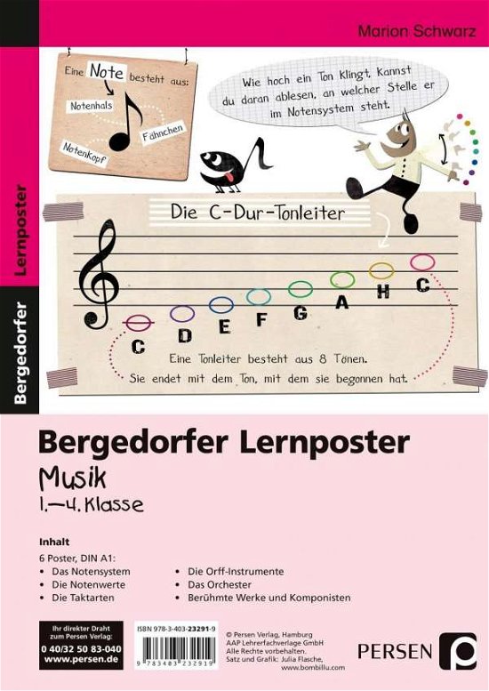 Cover for Marion Schwarz · Lernposter Musik - 1.-4. Klasse (N/A) (2013)