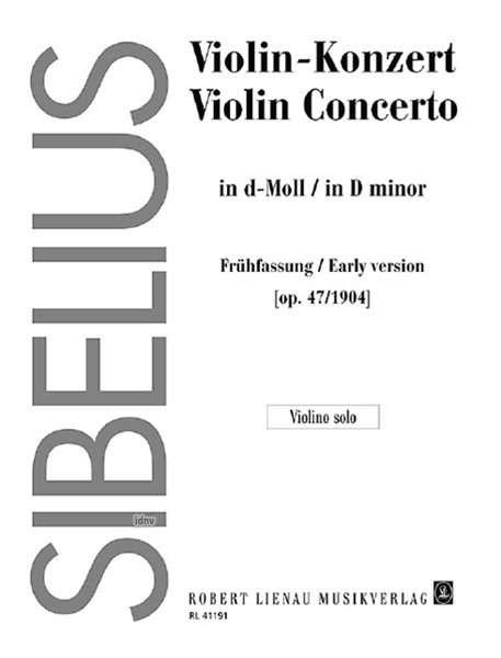 Cover for Sibelius · Konzert d-Moll op.47 Vl.Solost (Bok)