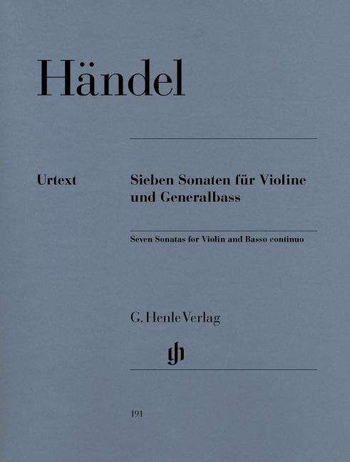 Cover for G.F. Händel · 7 Sonaten,Violine+B.c.HN191 (Bog) (2018)