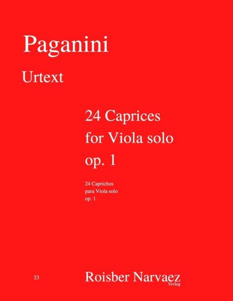 Cover for Niccolo Paganini · 24 Caprices for Viola solo (Paperback Book) (2020)