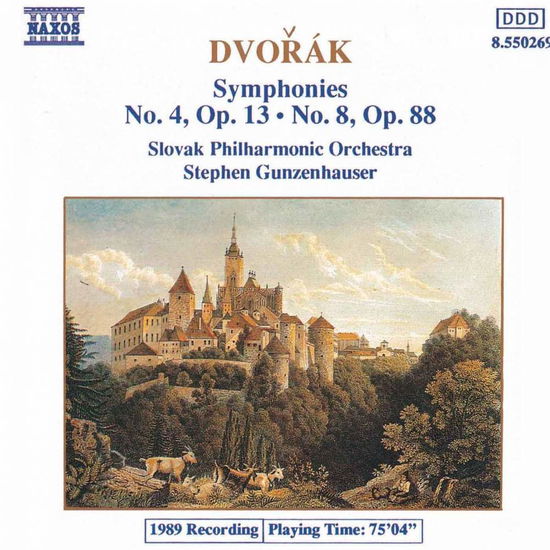 Cover for Dvorak / Gunzenhauser / Slovak Philharmonic · Symphonies 4 &amp; 8 (CD) (1992)