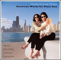 Cover for Mangos,georgia &amp; Louise · American Music for Piano Duo (CD) (2003)