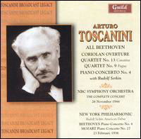 Toscanini Conducts - Beethoven / Mozart / Serkin / Toscanini / Nyp - Musique - GUILD - 0795754222920 - 30 novembre 2004