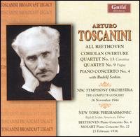 Toscanini Conducts - Beethoven / Mozart / Serkin / Toscanini / Nyp - Muziek - GUILD - 0795754222920 - 30 november 2004