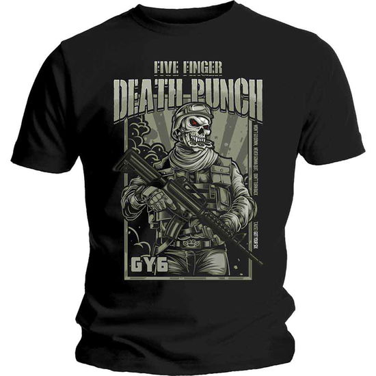 Five Finger Death Punch Unisex T-Shirt: War Soldier - Five Finger Death Punch - Marchandise - MERCHANDISE - 5056170638920 - 13 janvier 2020