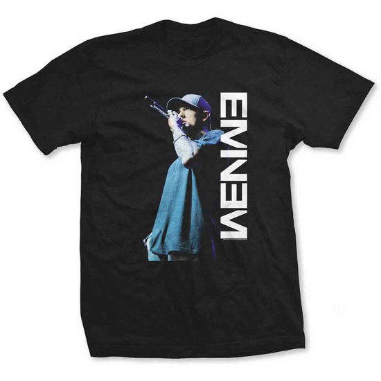 Eminem Unisex T-Shirt: Mic. Pose - Eminem - Merchandise -  - 5056170654920 - 