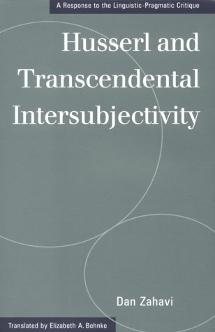 Cover for Dan Zahavi · Husserl and Transcendental Intersubjectivity: A Response to the Linguistic-Pragmatic Critique - Series in Continental Thought (Gebundenes Buch) (2001)