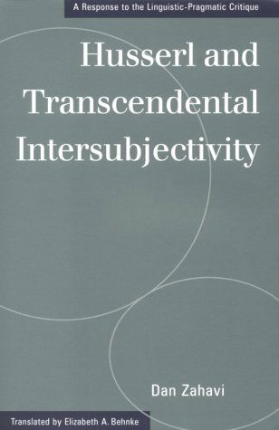 Cover for Dan Zahavi · Husserl and Transcendental Intersubjectivity: A Response to the Linguistic-Pragmatic Critique - Series in Continental Thought (Inbunden Bok) (2001)