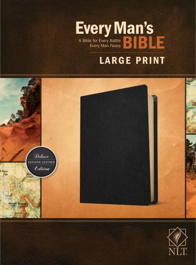 Cover for Stephen Arterburn · Every Man's Bible NLT, Large Print (Genuine Leather, Black) (Book) (2021)