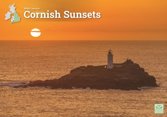 Cover for Carousel Calendars · Cornish Sunsets A4 Calendar 2025 (Paperback Book) (2024)