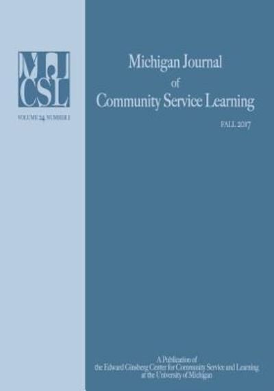 Cover for Jeffrey Howard · Michigan Journal of Community Service Learning (Taschenbuch) (2018)