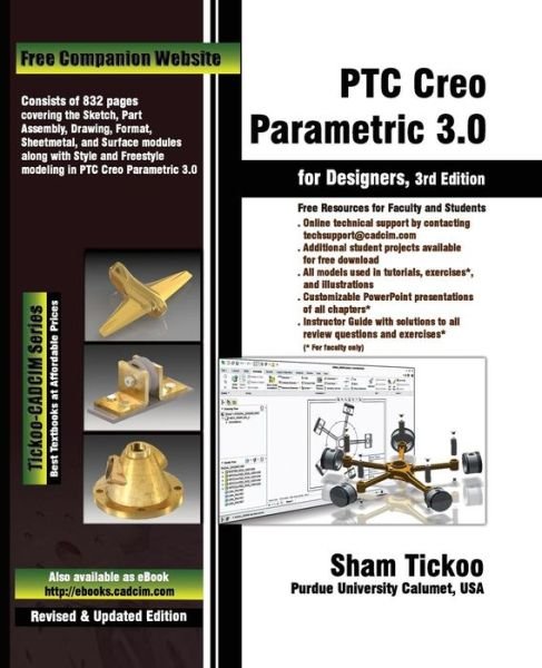 Cover for Cadcim Technologies · Ptc Creo Parametric 3.0 for Designers (Paperback Book) (2015)