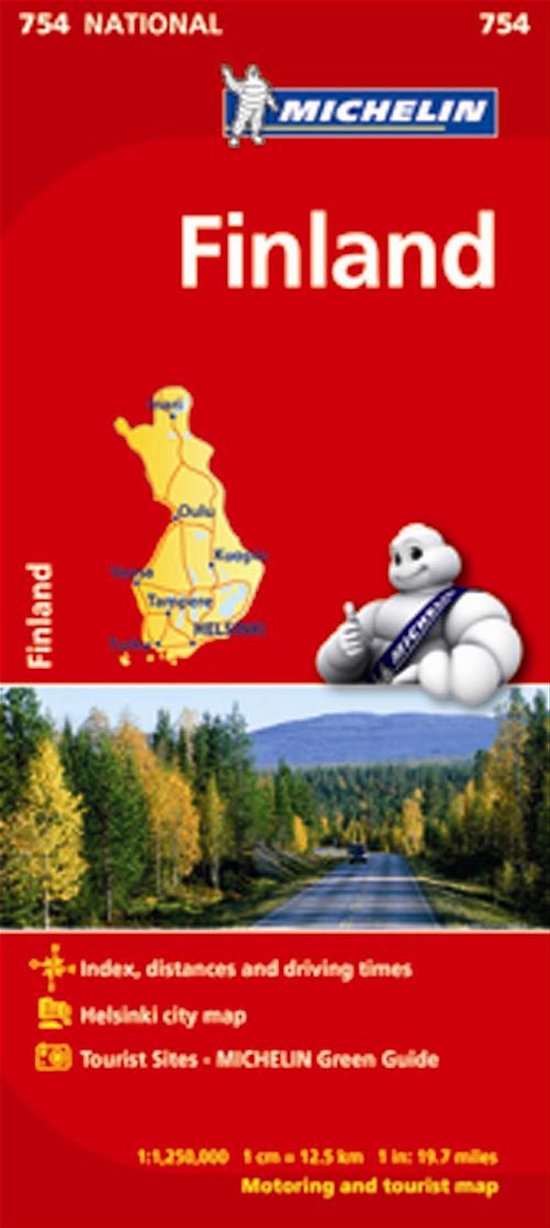 Finland - Michelin National Map 754: Map - Michelin - Books - Michelin Editions des Voyages - 9782067172920 - January 9, 2012
