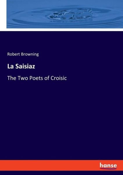 Cover for Browning · La Saisiaz (Bok) (2019)