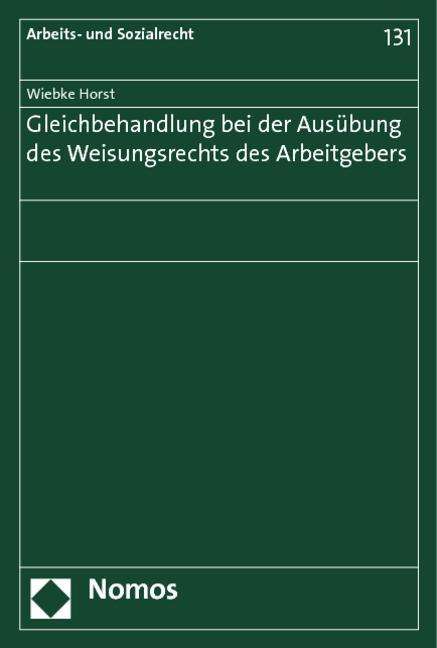 Cover for Horst · Gleichbehandlung bei der Ausübung (Book)