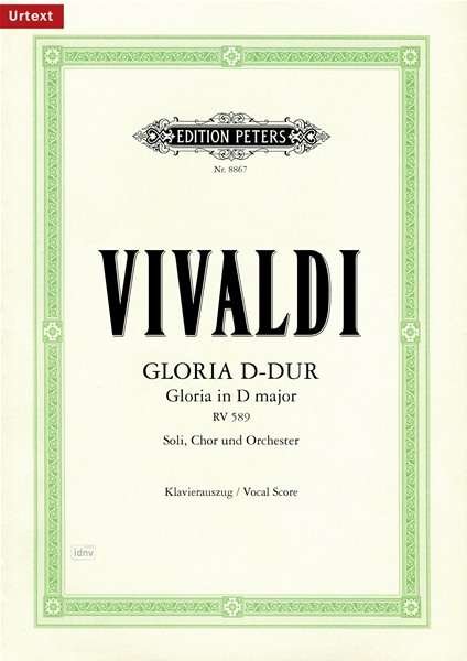 Cover for Antonio Vivaldi · Gloria in D RV 589 (Vocal Score) (Partituren) (2001)