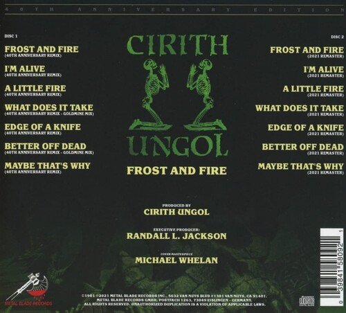 Cover for Cirith Ungol · Frost &amp; Fire (40th Anniversary Edition) (CD) [Digibook] (2021)