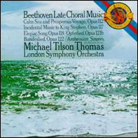 Cover for Beethoven / Thomas,michael Tilson · Late Choral Music (CD) (1988)