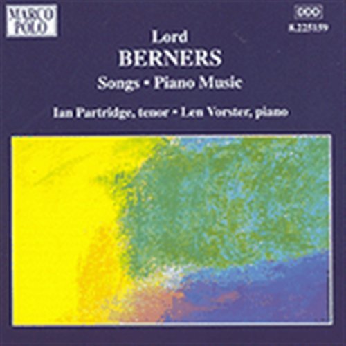 Cover for Berners / Partridge / Vorster · Songs: Piano Music (CD) (2000)