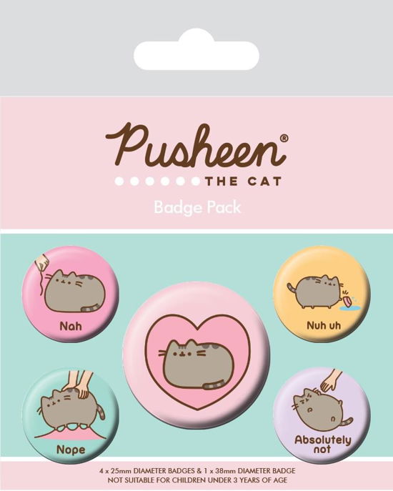 Pusheen Ansteck-Buttons 5er-Pack Pusheen Nah - Pyramid - Koopwaar -  - 5050293806921 - 10 augustus 2023