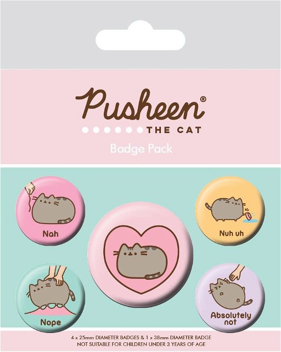 Pusheen: Nah (Pin Badge Pack) - Pyramid - Merchandise -  - 5050293806921 - 10. august 2023