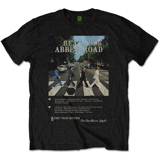 The Beatles Unisex T-Shirt: Abbey Road 8 Track - The Beatles - Fanituote - MERCHANDISE - 5055979972921 - perjantai 20. joulukuuta 2019