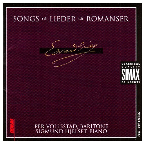 Cover for Grieg / Hjelset / Vollestad · Songs Lieder Romanser (CD) (1993)