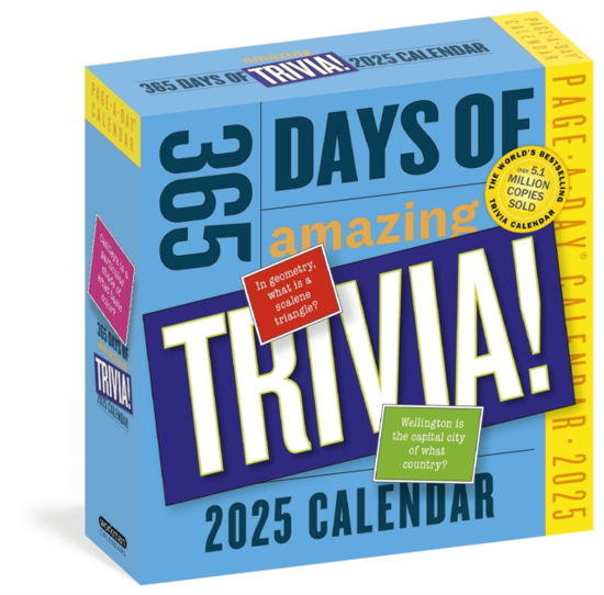 Cover for Workman Calendars · 365 Days of Amazing Trivia Page-A-Day® Calendar 2025: The World's Bestselling Trivia Calendar (Kalender) (2024)