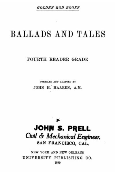 Cover for John H Haaren · Ballads and Tales, Fourth Reader Grade (Paperback Book) (2016)