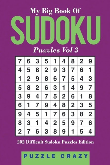 Cover for Puzzle Crazy · My Big Book Of Soduku Puzzles Vol 3 (Paperback Book) (2016)