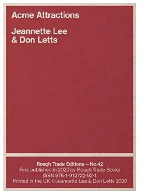 Cover for Letts, Jeannette Lee, Don · Acme Attractions - Jeannette Lee &amp; Don Letts (RT#42) (Paperback Book) (2020)