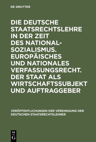 Cover for Ingolf Pernice · Deutsche Staatsrechtslehre in der Zeit (Book) (2001)