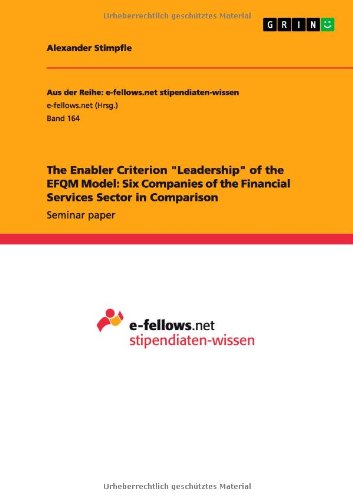 Cover for Stimpfle · The Enabler Criterion &quot;Leaders (Book) (2011)