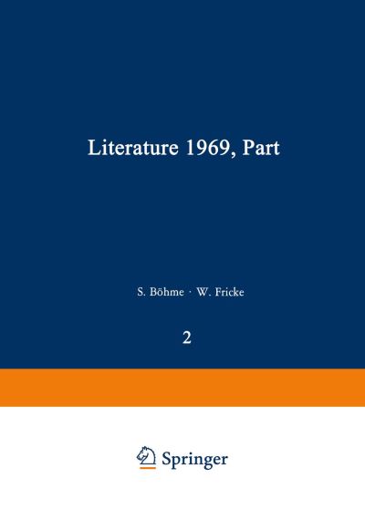 Cover for Siegfried Bohme · Literature 1969, Part 2 - Astronomy and Astrophysics Abstracts (Paperback Book) [Softcover reprint of the original 1st ed. 1970 edition] (2012)