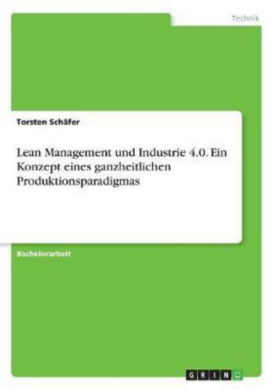 Cover for Schäfer · Lean Management und Industrie 4 (Book) (2017)