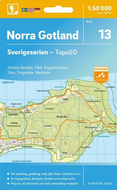Cover for Norra Gotland - Sverigeserien Topo50 (Map) (2025)