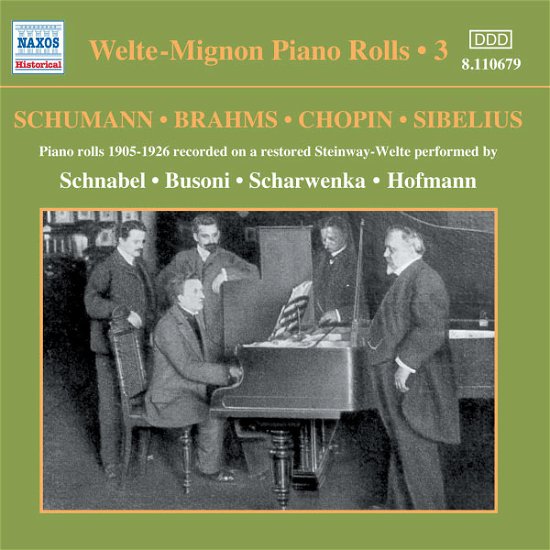 Cover for Welte-mignon Piano Rolls 3 / Various (CD) (2004)