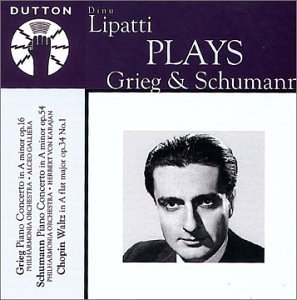 Cover for Lipatti Dinu · Schumann &amp; Grieg (CD) (2002)