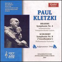 Paul Kletzki Conducts Brahms & Schubert - Brahms / Schubert / Pao / Kletzki - Musiikki - Guild - 0795754231922 - tiistai 5. kesäkuuta 2007