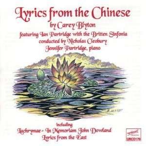 Cover for Carey Blyton · Lyrics From The Chinese (CD) (2014)