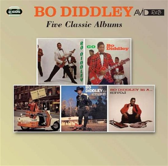 Five Classic Albums (Bo Diddley / Go Bo Diddley / Have Guitar Will Travel / Bo Diddley Is A Gunslinger / Bo Diddley Is A Lover) - Bo Diddley - Musique - AVID - 5022810722922 - 4 mai 2018